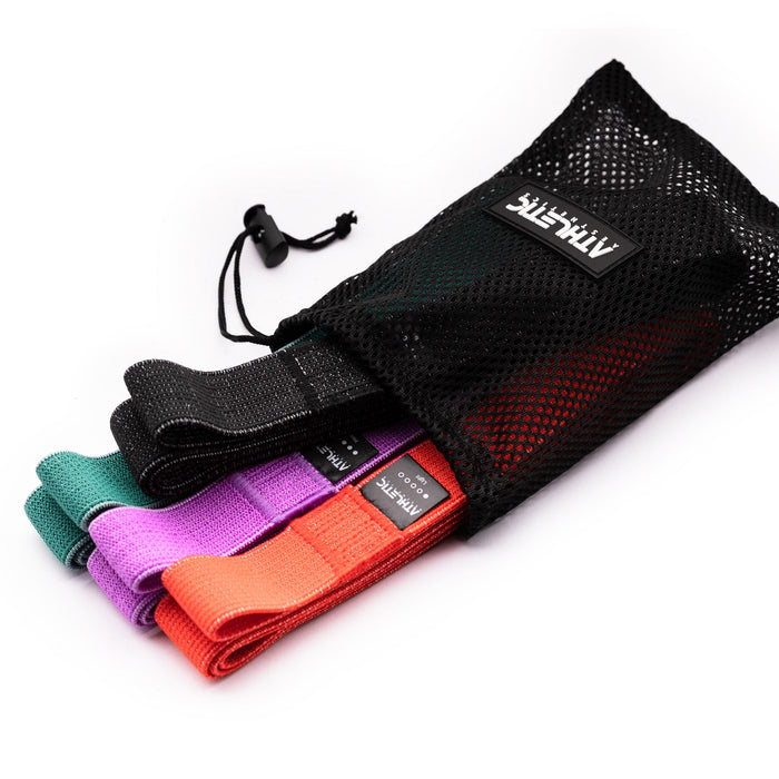 Widerstandsband 4er Set Textil (Bunt) - Athletic Aesthetics