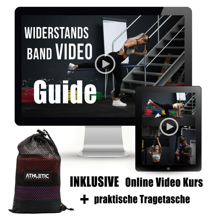 Widerstandsband 4er Set Textil (Bunt) - Athletic Aesthetics