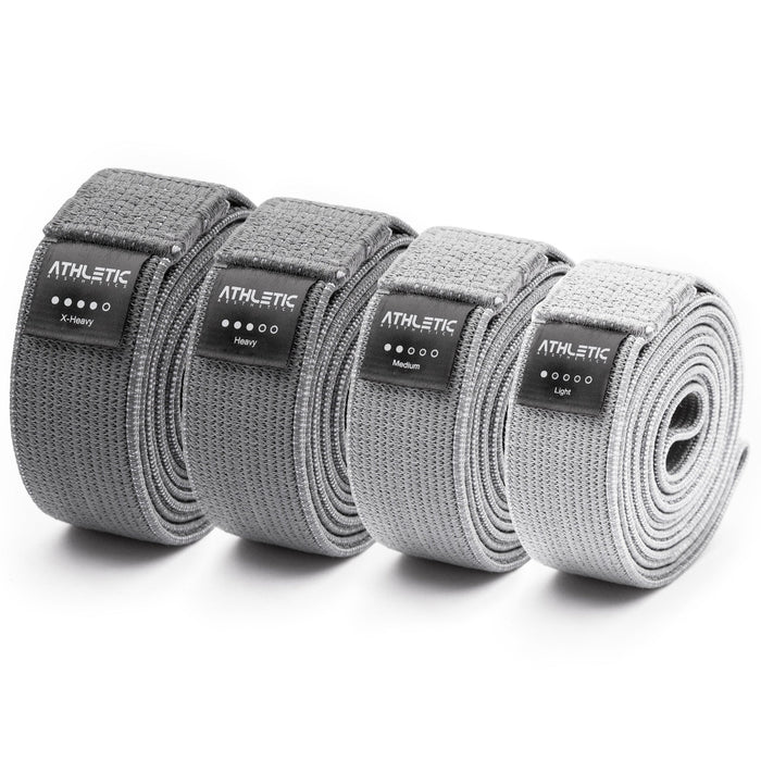 Widerstandsband 4er Set Textil (Grau) - Athletic Aesthetics