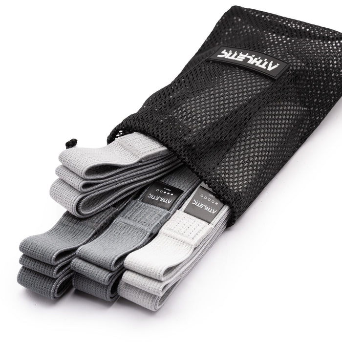 Widerstandsband 4er Set Textil (Grau) - Athletic Aesthetics