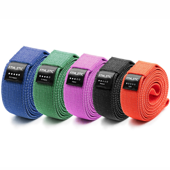 Widerstandsband 5er Set Textil (Bunt) - Athletic Aesthetics