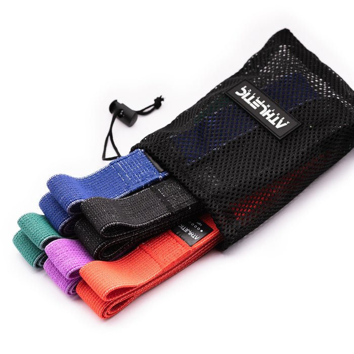 Widerstandsband 5er Set Textil (Bunt) - Athletic Aesthetics