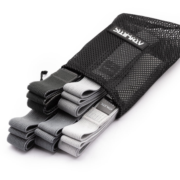 Widerstandsband 5er Set Textil (Grau) - Athletic Aesthetics