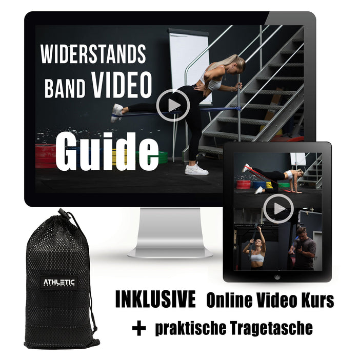 Widerstandsband 5er Set Textil (Grau) - Athletic Aesthetics