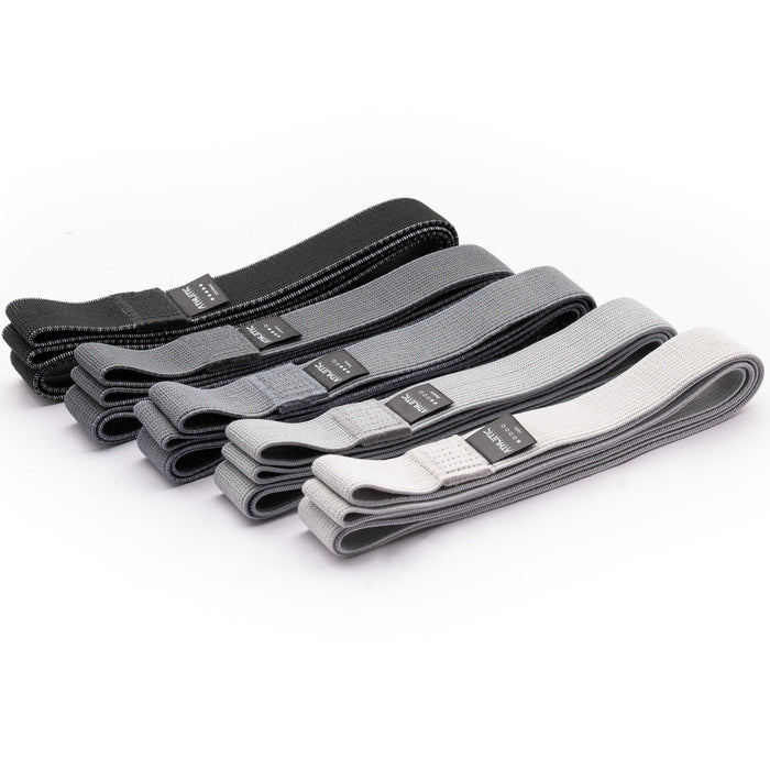 Widerstandsband 5er Set Textil (Grau) - Athletic Aesthetics