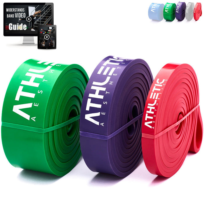 Widerstandsband Latex 3er Set - Athletic Aesthetics