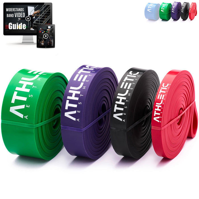 Widerstandsband Latex 4er Set - Athletic Aesthetics