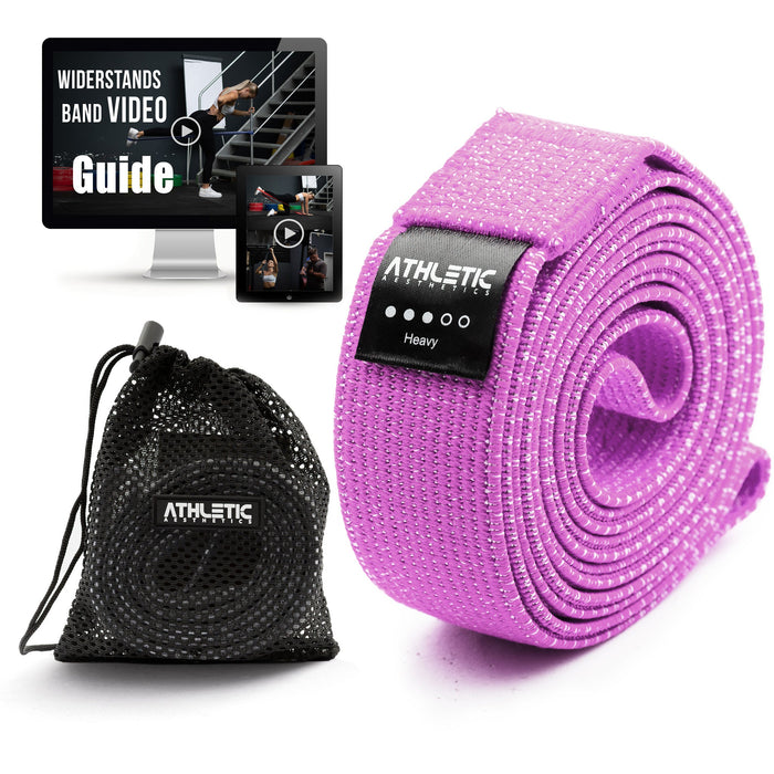 Widerstandsband Textil Lila / Mittel (15kg - 30kg) - Athletic Aesthetics