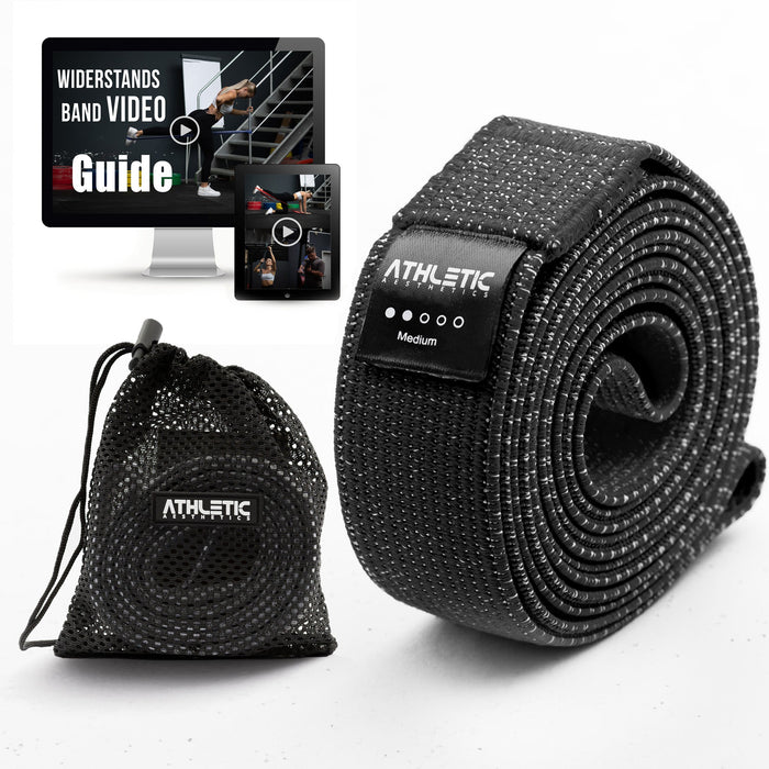 Widerstandsband Textil Schwarz / Leicht (7,5kg - 15 kg) - Athletic Aesthetics