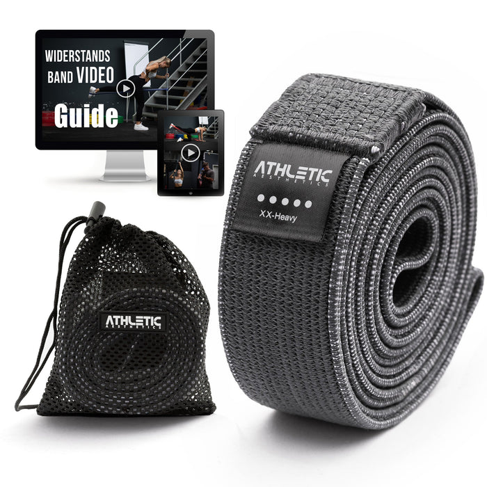 Widerstandsband Textil Schwarz / Sehr stark (35kg - 60kg) - Athletic Aesthetics