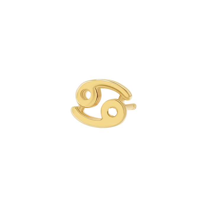 14K Yellow Gold / Cancer / Pair