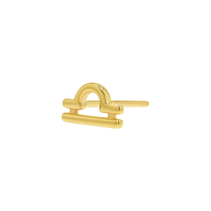 14K Yellow Gold / Libra / Pair