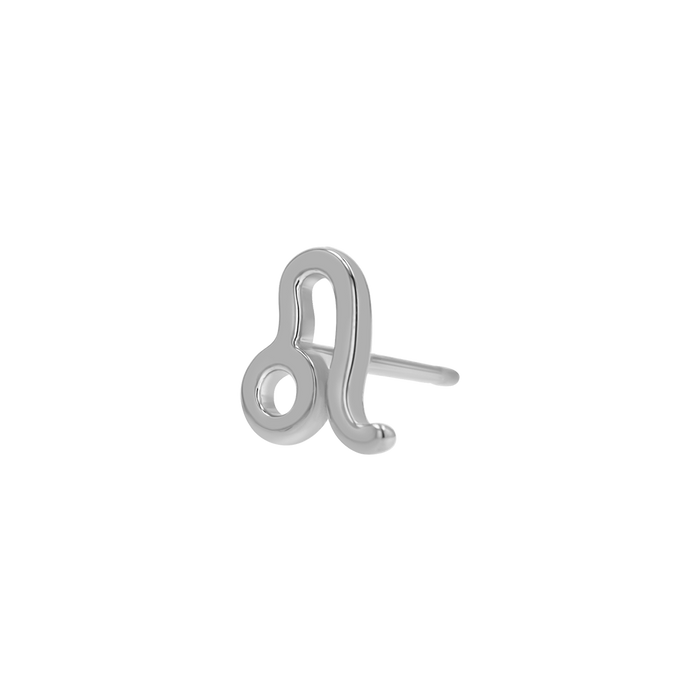 14K White Gold / Leo / Pair