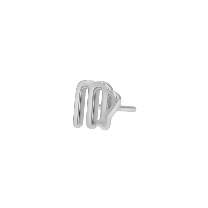 14K White Gold / Virgo / Pair
