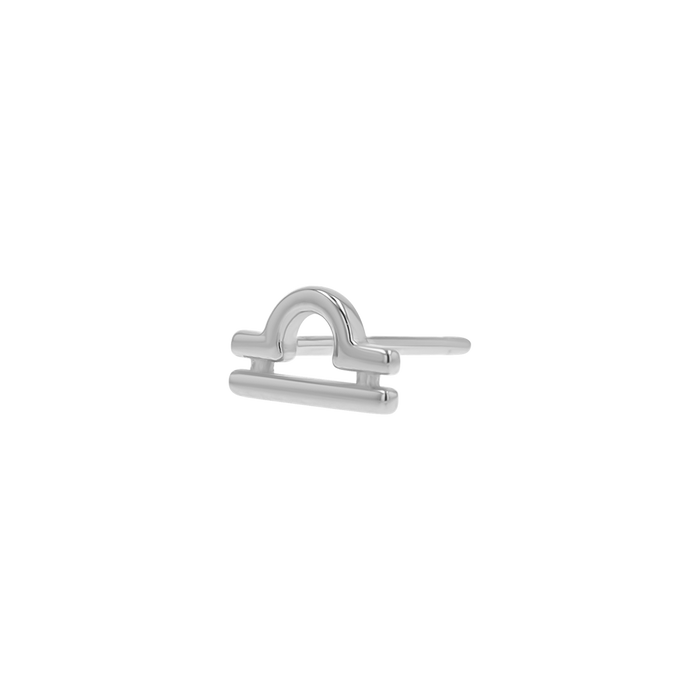 14K White Gold / Libra / Pair