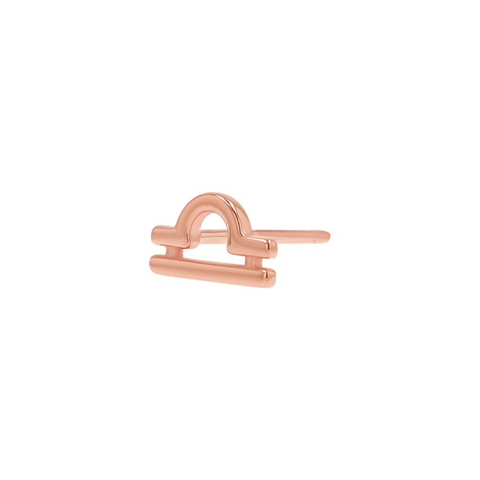 14K Rose Gold / Libra / Pair