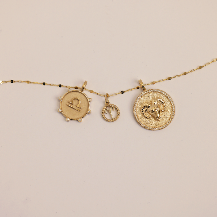 Zodiac Twist Medallion Charm
