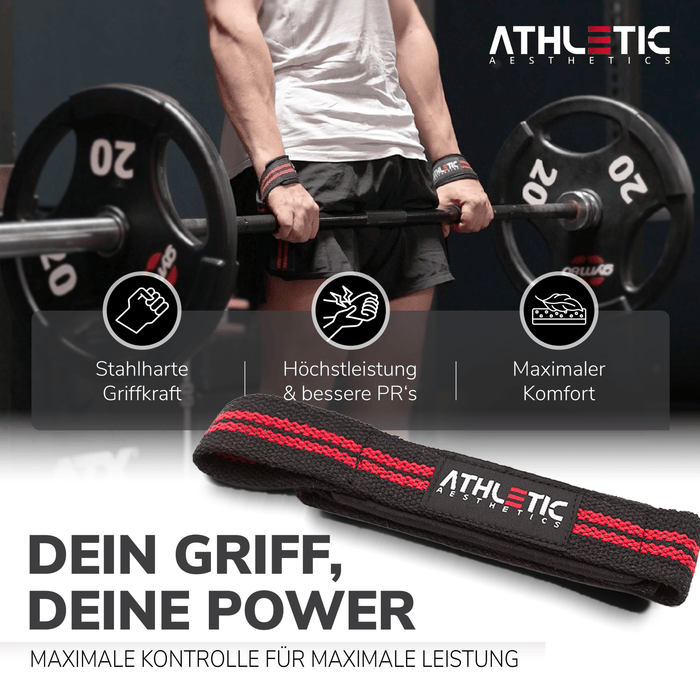 Zughilfen (Rot - Schwarz) - Athletic Aesthetics