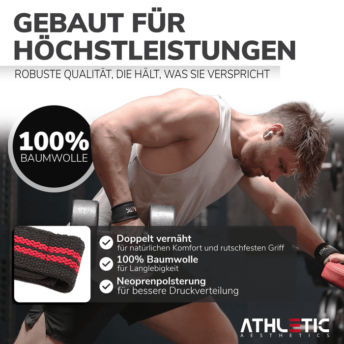 Zughilfen (Rot - Schwarz) - Athletic Aesthetics