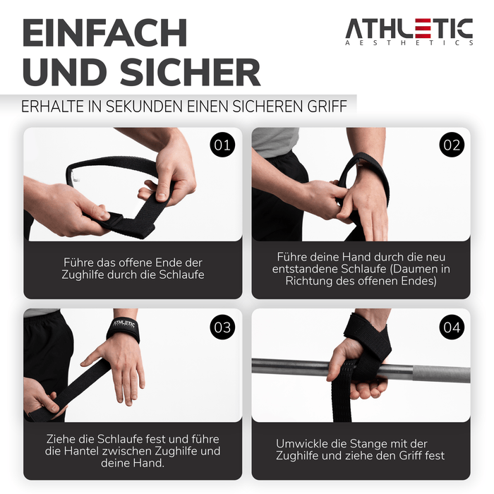 Zughilfen (Rot - Schwarz) - Athletic Aesthetics