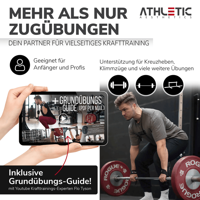 Zughilfen (Schwarz Silikon) - Athletic Aesthetics