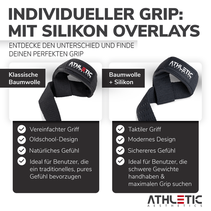 Zughilfen (Schwarz Silikon) - Athletic Aesthetics